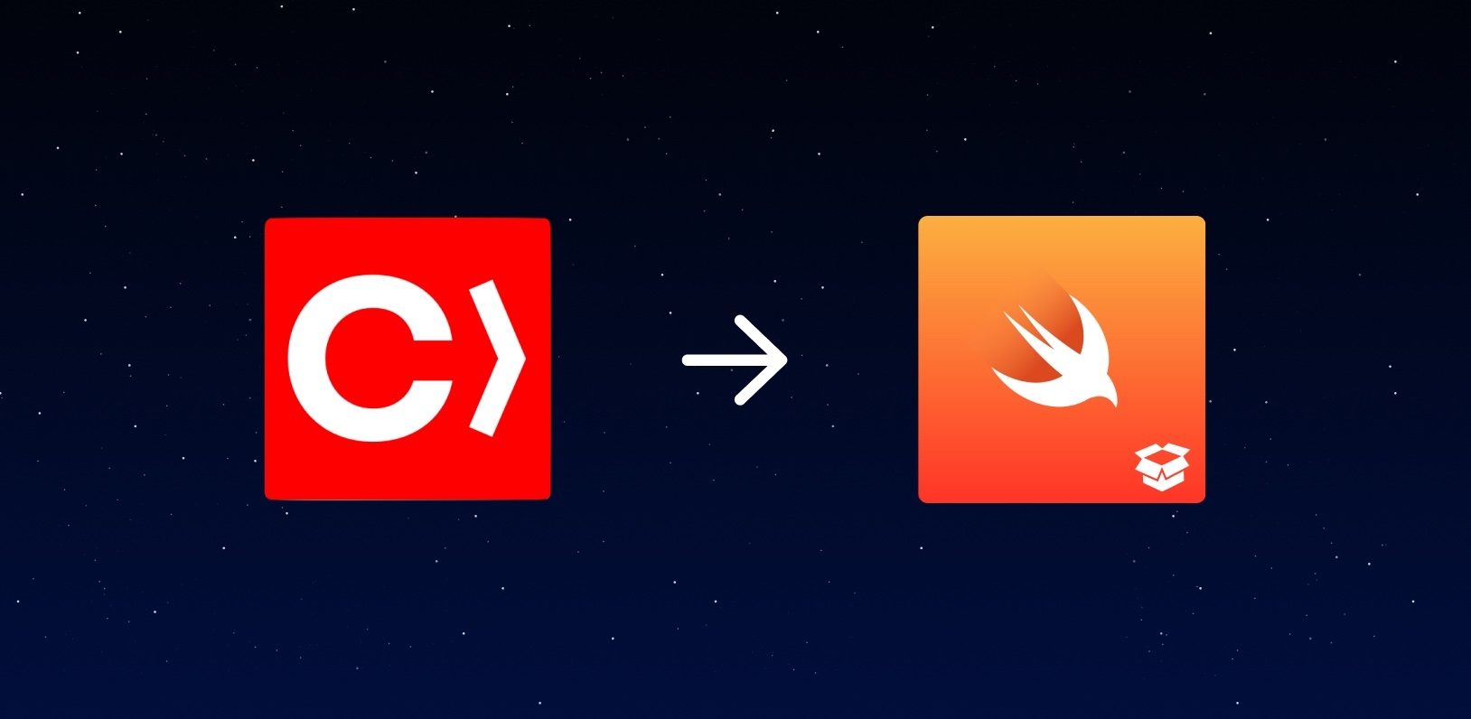 Graphic logo announcing ETTrace using Swift Package Manager
