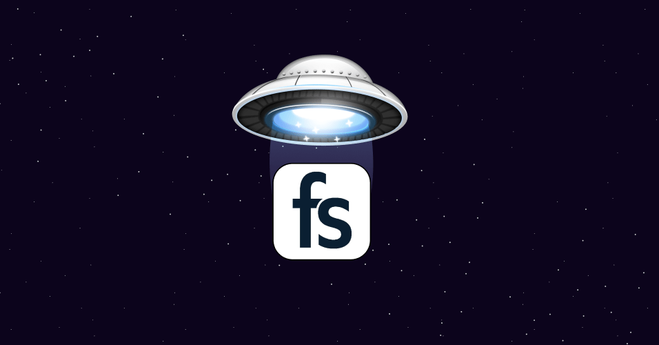 Graphic of the Emerge UFO logo hovering over the FullStory logo