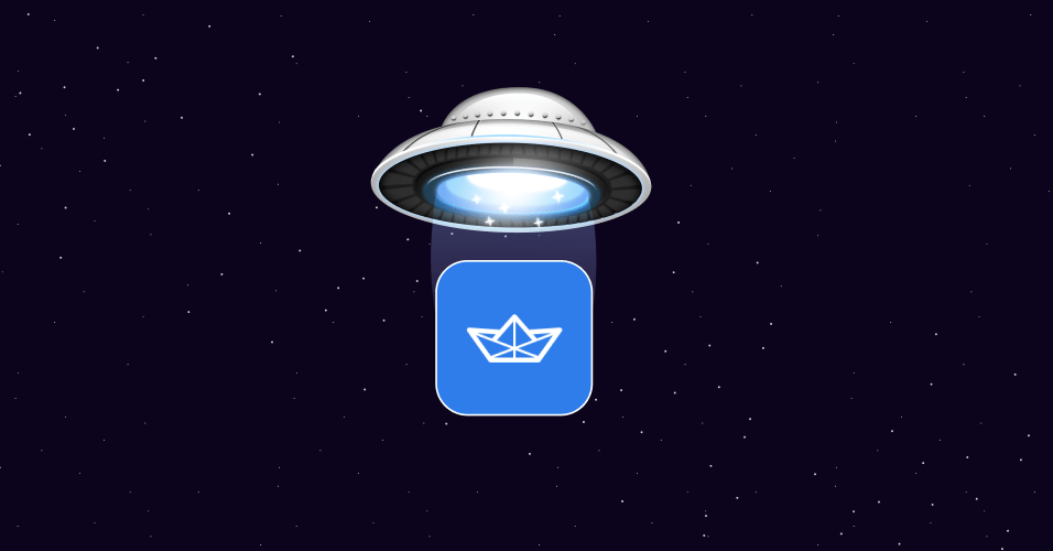 Graphic of the Emerge UFO logo hovering over the Stream logo