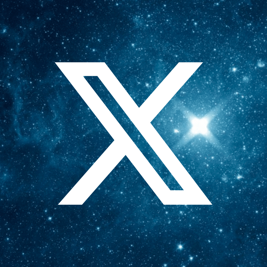 Alternative X app icon with stars in the background